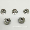 Hex Stainless Steel Flange Castle Nut